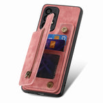 Custodia per telefono posteriore con cerniera in pelle retrò, For Samsung Galaxy A73 5G, For Samsung Galaxy A33 5G, For Samsung Galaxy A13 4G, For Samsung Galaxy M32 4G