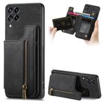 Custodia per telefono posteriore con cerniera in pelle retrò, For Samsung Galaxy A73 5G, For Samsung Galaxy A33 5G, For Samsung Galaxy A13 4G, For Samsung Galaxy M32 4G