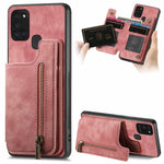 Custodia per telefono posteriore con cerniera in pelle retrò, For Samsung Galaxy S21 5G, For Samsung Galaxy A31, For Samsung Galaxy A71, For Samsung Galaxy A51