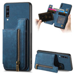 Custodia per telefono posteriore con cerniera in pelle retrò, For Samsung Galaxy S20 FE, For Samsung Galaxy A52 4G/5G, For Samsung Galaxy A72 4G/5G, For Samsung Galaxy A70/A70s