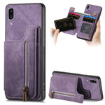 Custodia per telefono posteriore con cerniera in pelle retrò, For Samsung Galaxy A30/A20/M10s, For Samsung Galaxy A50/A30s/A50s, For Samsung Galaxy Note10, For Samsung Galaxy Note10+