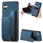 Custodia per telefono posteriore con cerniera in pelle retrò, For Samsung Galaxy A54 5G, For Samsung Galaxy A04 4G, For Samsung Galaxy M53 5G, For Samsung Galaxy M33