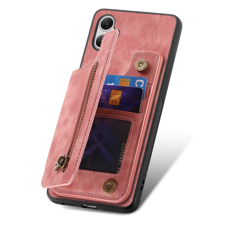 Custodia per telefono posteriore con cerniera in pelle retrò, For Samsung Galaxy A22 4G, For Samsung Galaxy A22 5G, For Samsung Galaxy A32 4G, For Samsung Galaxy A32 5G