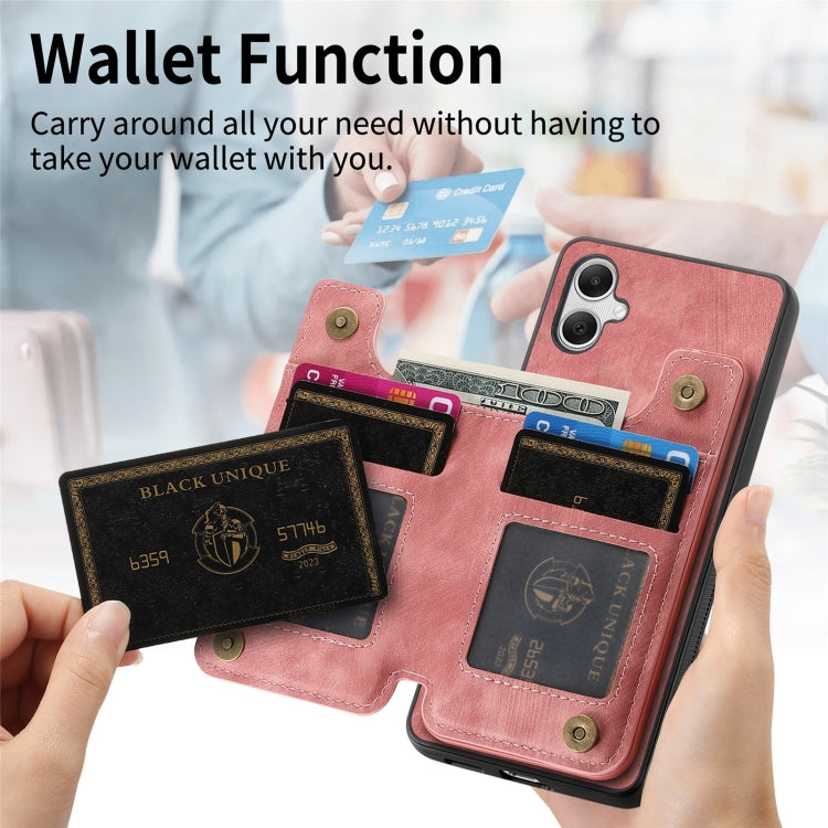 Custodia per telefono posteriore con cerniera in pelle retrò, For Samsung Galaxy A22 4G, For Samsung Galaxy A22 5G, For Samsung Galaxy A32 4G, For Samsung Galaxy A32 5G