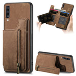 Custodia per telefono posteriore con cerniera in pelle retrò, For Samsung Galaxy A30/A20/M10s, For Samsung Galaxy A50/A30s/A50s, For Samsung Galaxy Note10, For Samsung Galaxy Note10+