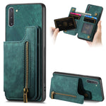 Custodia per telefono posteriore con cerniera in pelle retrò, For Samsung Galaxy A30/A20/M10s, For Samsung Galaxy A50/A30s/A50s, For Samsung Galaxy Note10, For Samsung Galaxy Note10+