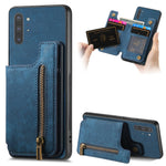 Custodia per telefono posteriore con cerniera in pelle retrò, For Samsung Galaxy A30/A20/M10s, For Samsung Galaxy A50/A30s/A50s, For Samsung Galaxy Note10, For Samsung Galaxy Note10+