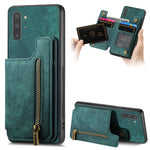 Custodia per telefono posteriore con cerniera in pelle retrò, For Samsung Galaxy A30/A20/M10s, For Samsung Galaxy A50/A30s/A50s, For Samsung Galaxy Note10, For Samsung Galaxy Note10+