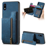 Custodia per telefono posteriore con cerniera in pelle retrò, For Samsung Galaxy A10, For Samsung Galaxy A23, For Samsung Galaxy A14 4G/5G, For Samsung Galaxy A12 5G