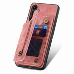 Custodia per telefono posteriore con cerniera in pelle retrò, For Samsung Galaxy A36, For Samsung Galaxy S25 5G, For Samsung Galaxy S25+ 5G, For Samsung Galaxy S25 Ultra 5G