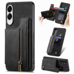 Custodia per telefono posteriore con cerniera in pelle retrò, For Samsung Galaxy A57 5G, For Samsung Galaxy A37 5G, For Samsung Galaxy S25 Edge 5G, For Samsung Galaxy A56 5G
