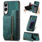 Custodia per telefono posteriore con cerniera in pelle retrò, For Samsung Galaxy A57 5G, For Samsung Galaxy A37 5G, For Samsung Galaxy S25 Edge 5G, For Samsung Galaxy A56 5G