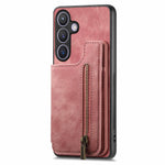 Custodia per telefono posteriore con cerniera in pelle retrò, For Samsung Galaxy A57 5G, For Samsung Galaxy A37 5G, For Samsung Galaxy S25 Edge 5G, For Samsung Galaxy A56 5G