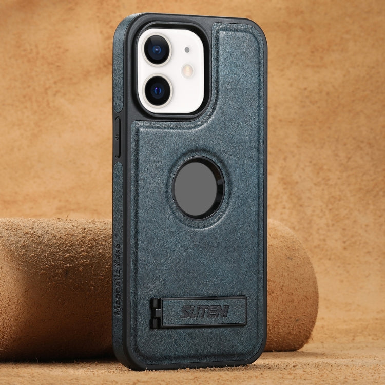 Custodia per telefono posteriore in pelle cerata a olio Suteni G2 Magsafe con supporto, For iPhone 13 Pro Max, For iPhone 13 Pro, For iPhone 13, For iPhone 12, For iPhone 12 Pro Max, For iPhone 12 Pro