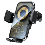 X11 Caricatore rapido da 15 W Caricatore wireless con gancio per presa d'aria per auto Induzione intelligente, X11 (Tarnish), X11 (Silver)