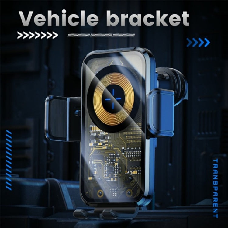 X11 Caricatore rapido da 15 W Caricatore wireless con gancio per presa d'aria per auto Induzione intelligente, X11 (Tarnish), X11 (Silver)