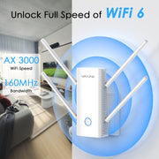Wavlink WN583AX3 AX3000 Ripetitore WiFi dual band/AP/Router/Modalità Mesh Estensore WiFi, US Plug, UK Plug, AU Plug, EU Plug