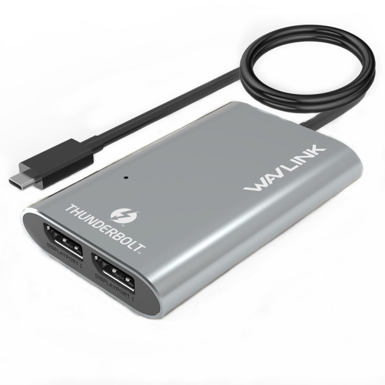 WAVLINK UTA21D DP 4K/5K/8K Video Thunderbolt 3 da tipo C a doppio adattatore DisplayPort, UTA21D