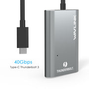 WAVLINK UTA21D DP 4K/5K/8K Video Thunderbolt 3 da tipo C a doppio adattatore DisplayPort, UTA21D
