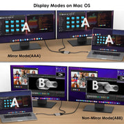 WAVLINK WL-UHP510Pro Convertitore video 4K/60Hz Adattatore USB-C maschio a doppio HDMI femmina, WL-UHP5