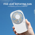 Ventilatore portatile ricaricabile con cordino e supporto