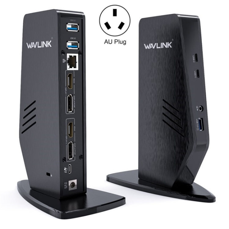 WAVLINK UG69PD5 Adattatore per monitor USB-C HD 60Hz Docking station per doppio display 4K, US Plug, AU Plug, EU Plug, UK Plug