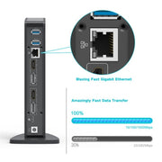 WAVLINK WL-UG69DK5 Laptop Adattatore doppio monitor 5K/4K 60Hz Docking station USB 3.0, US Plug, AU Plug, UK Plug, EU Plug