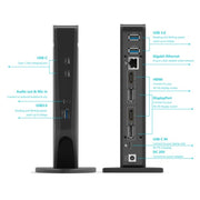 WAVLINK WL-UG69DK5 Laptop Adattatore doppio monitor 5K/4K 60Hz Docking station USB 3.0, US Plug, AU Plug, UK Plug, EU Plug