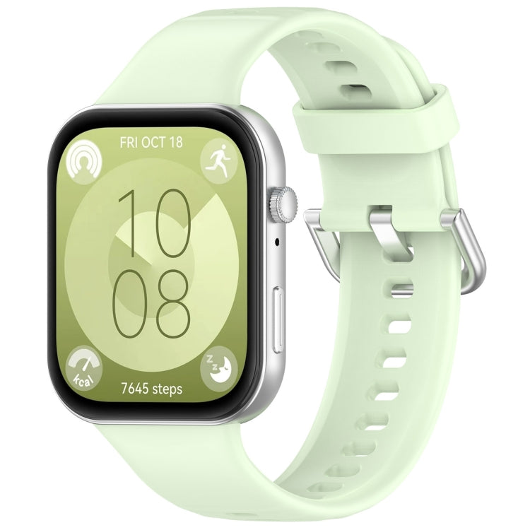 Cinturino sportivo in silicone con fibbia argento, For Huawei Watch Fit4 / Fit4 Pro / Fit3