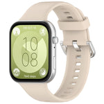 Cinturino sportivo in silicone con fibbia argento, For Huawei Watch Fit4 / Fit4 Pro / Fit3