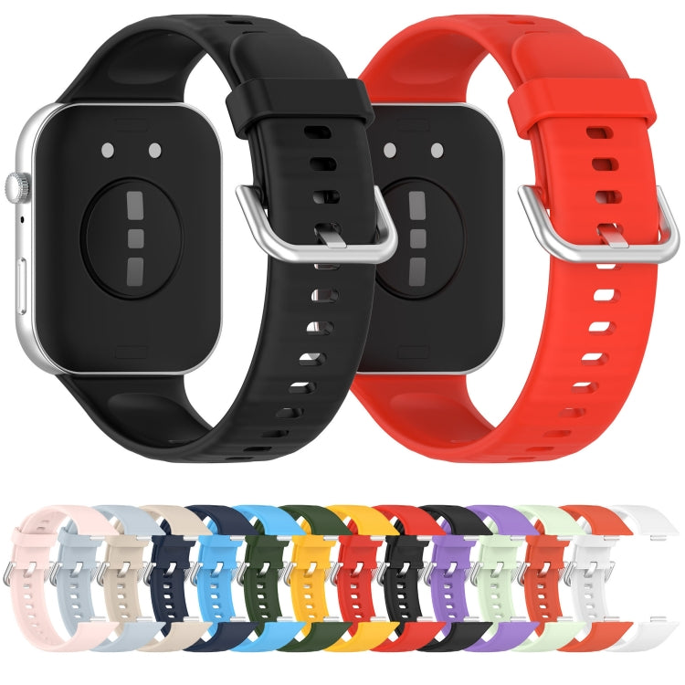 Cinturino sportivo in silicone con fibbia argento, For Huawei Watch Fit4 / Fit4 Pro / Fit3