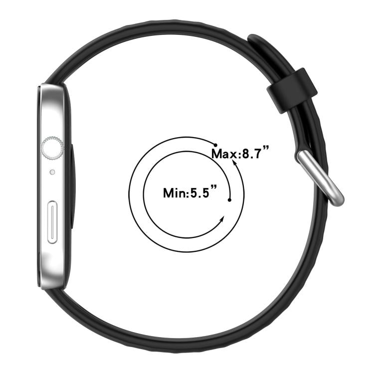 Cinturino sportivo in silicone con fibbia argento, For Huawei Watch Fit4 / Fit4 Pro / Fit3