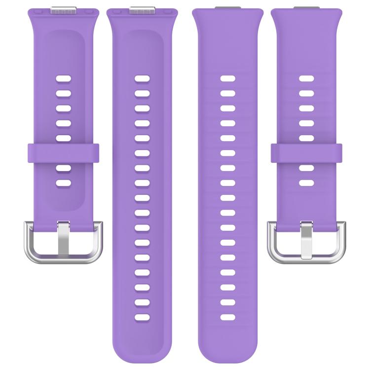 Cinturino sportivo in silicone con fibbia argento, For Huawei Watch Fit4 / Fit4 Pro / Fit3