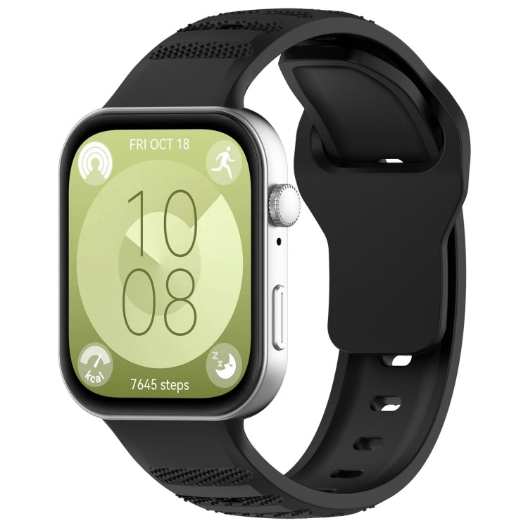 Cinturino per orologio sportivo in silicone con texture a pois ondulati, For Huawei Watch Fit 3