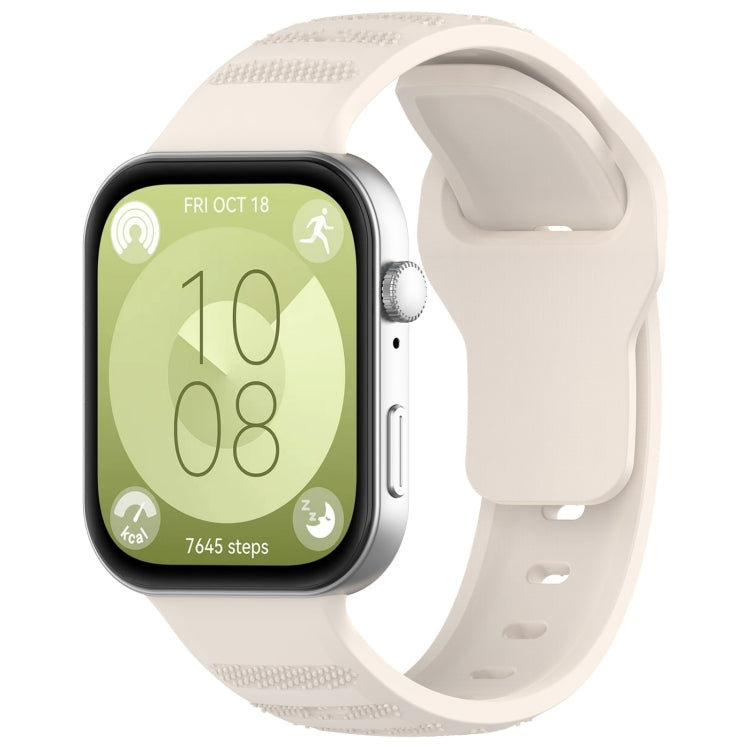 Cinturino per orologio sportivo in silicone con texture a pois ondulati, For Huawei Watch Fit 3