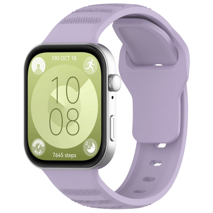 Cinturino per orologio sportivo in silicone con texture a pois ondulati, For Huawei Watch Fit 3