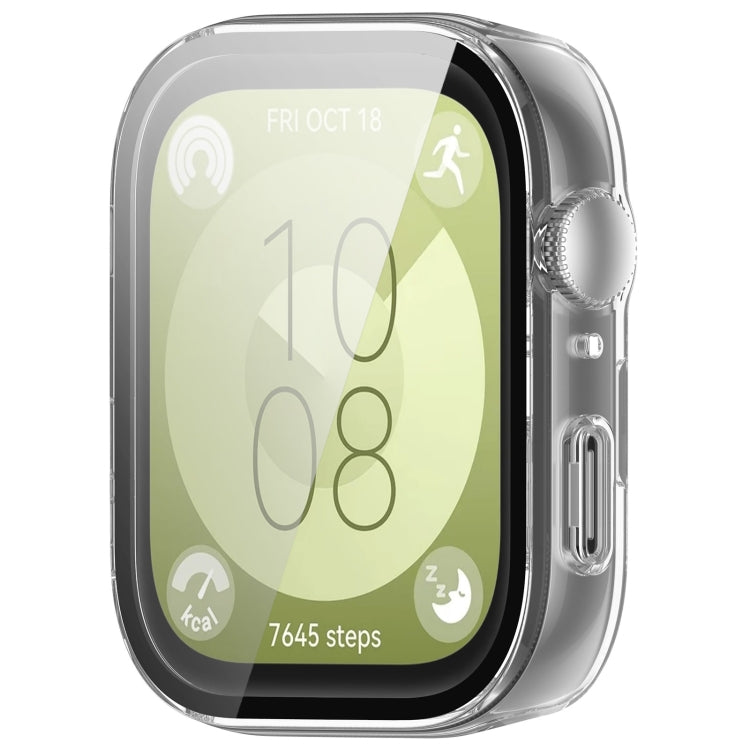 Custodia protettiva per orologio integrata in PC + pellicola temperata, For Huawei Watch Fit 3