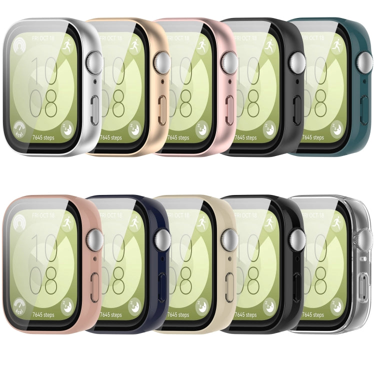 Custodia protettiva per orologio integrata in PC + pellicola temperata, For Huawei Watch Fit 3