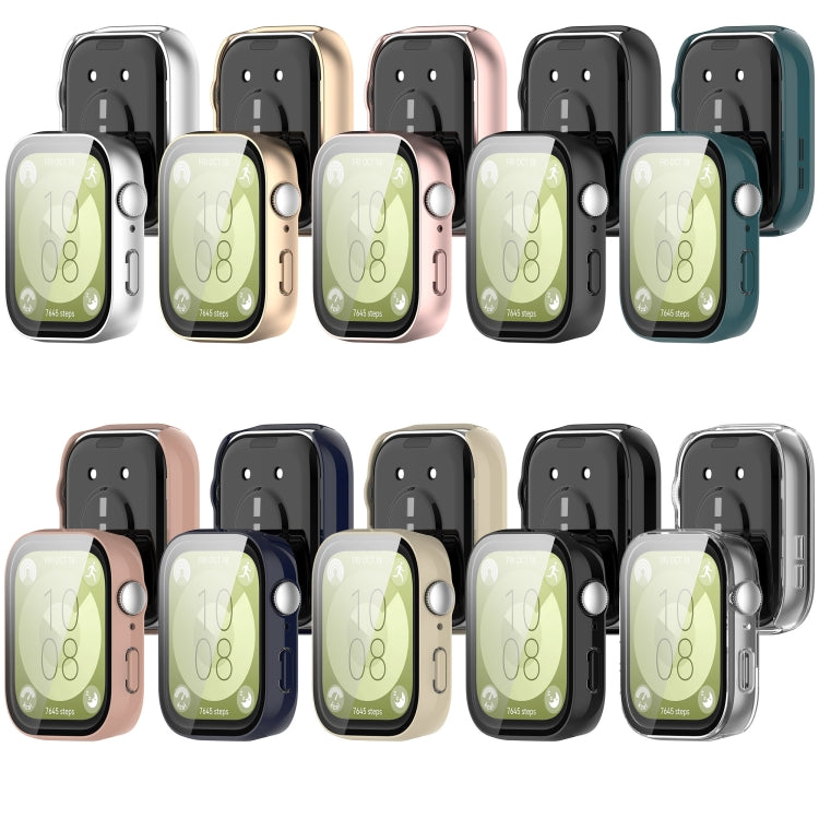 Custodia protettiva per orologio integrata in PC + pellicola temperata, For Huawei Watch Fit 3