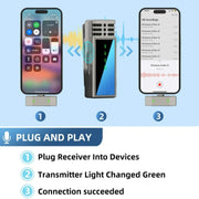 Microfono wireless lavalier 2.4G per iPhone e iPad