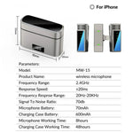 Microfono wireless lavalier 2.4G per iPhone e iPad