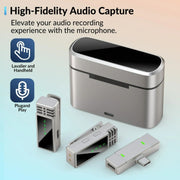 Microfono wireless lavalier 2.4G con porta USB-C Type-C