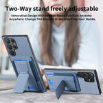 Custodia con borsa elastica per carte e supporto pieghevole per Samsung Galaxy