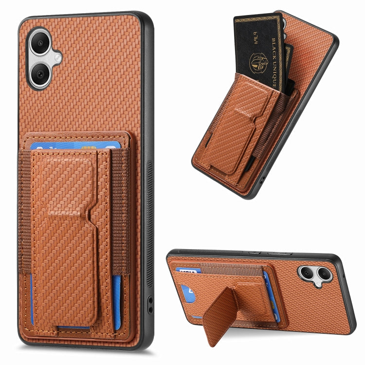 Custodia con borsa elastica per carte e supporto pieghevole per Samsung Galaxy