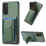 Custodia con borsa elastica per carte e supporto pieghevole in fibra di carbonio