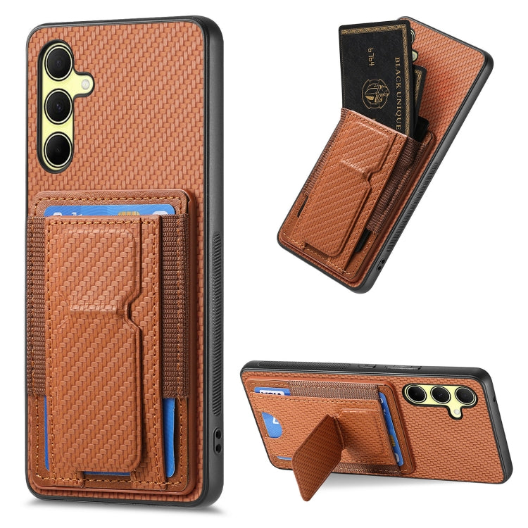 Custodia telefono con borsa elastica e supporto pieghevole in fibra di carbonio