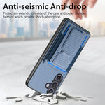 Custodia per telefono con borsa elastica per carte con supporto pieghevole in fibra di carbonio, For Samsung Galaxy S23 5G, For Samsung Galaxy A04 4G, For Samsung Galaxy M53 5G, For Samsung Galaxy M23 5G
