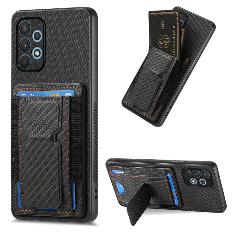 Custodia con borsa elastica per carte e supporto pieghevole per Samsung Galaxy