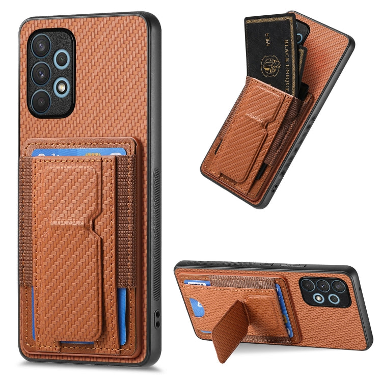 Custodia con borsa elastica per carte e supporto pieghevole per Samsung Galaxy