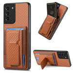 Custodia con borsa elastica per carte e supporto pieghevole per Samsung Galaxy
